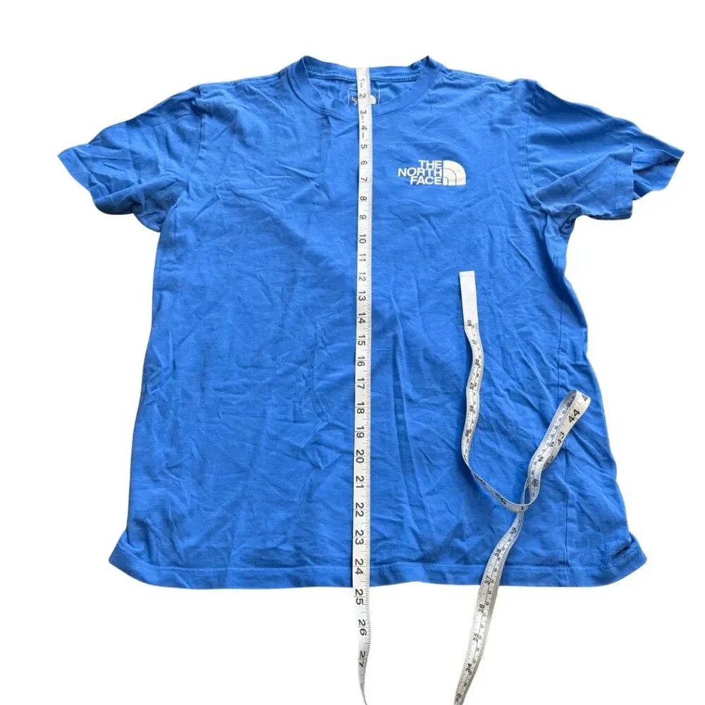 The North Face Mens Crewneck Short Sleeve Box NSE Logo T-Shirt Blue‎ Size Small